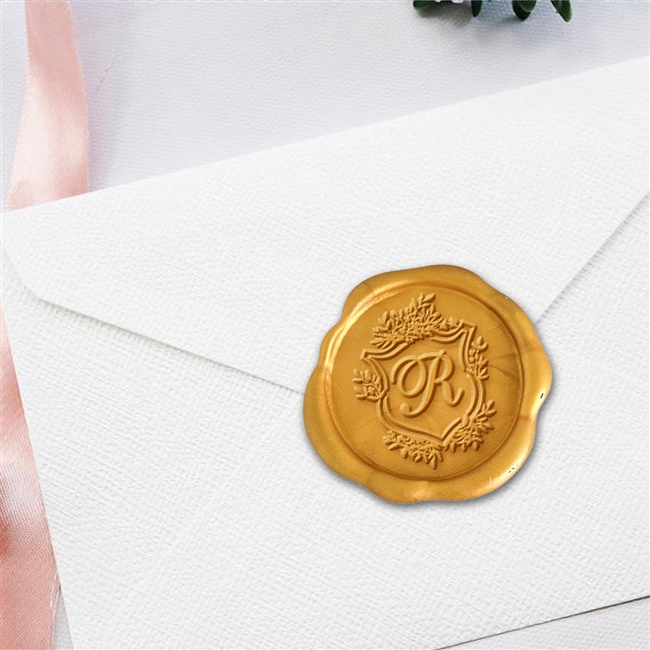 Self Adhesive Custom Initial Wax Seal Stickers â€“ expertly hand crafted  for you from genuine sealing wax, mailable and flexible and ready to go in  the mail.