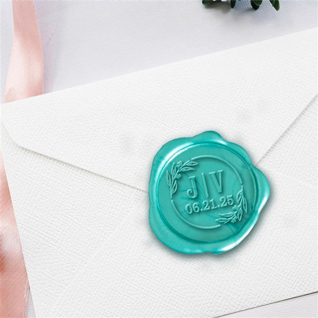 Self Adhesive Custom Wax Seal Stickers â€“ expertly hand crafted for you  from genuine sealing wax, mailable and flexible and ready to go in the mail.